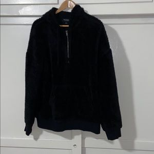 Pacsun Sherpa half zip hoodie